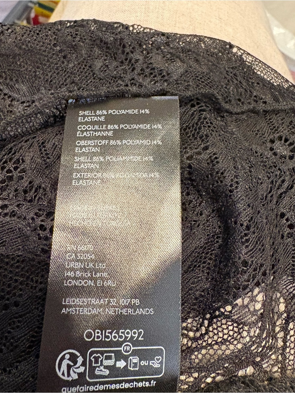 Anthropologie Black Sheer Lace Goth Fairy Grunge Mock Neck Top Large - Picture 6 of 7